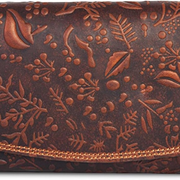 long leather purse